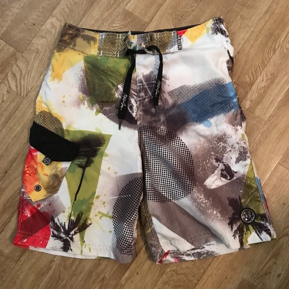 Maui and Sons Boys Line Up Boardshorts size 8 - Picture 1 of 3
